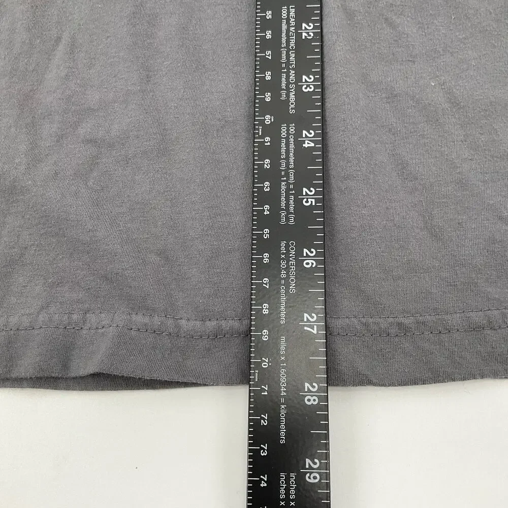 Fox Racing Long Sleeve Tee Size M Charcoal Grey Blue Fox Head Logo Mens Graphic - Picture 7 of 9